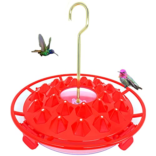 Hummingbird Feeders for Hanging Outdoors Sealed and Leak-Proof Easy to Clean and Fill 20 Feeding Ports for More Hummingbirds Easy to Install on Bird Feeder Pole Deck Patio Garden