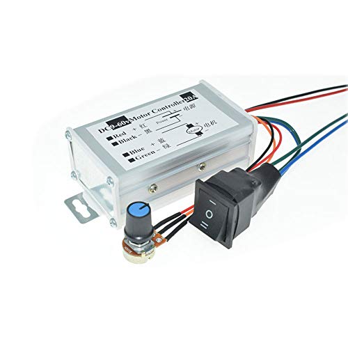 tatoko DC Motor Speed Controller, Brush Motor Driver Controls Module DC 9V-60V 12V 24V 36V 48V 60V Motor Pulse Width Modulator Regulator 20A 1200W PWM Monitor Dimmer Governor