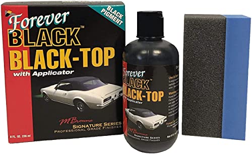 Forever Black Black-Top Gel with Applicator - Black Convertible Top Dye for Restoring Black Color of Car Top