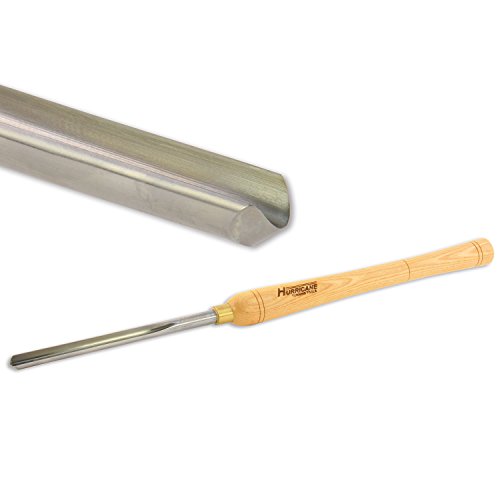 Hurricane Turning Tools, HTT-102, High Speed Steel, 5/8" Bowl Gouge (1/2" Flute) for Woodturning