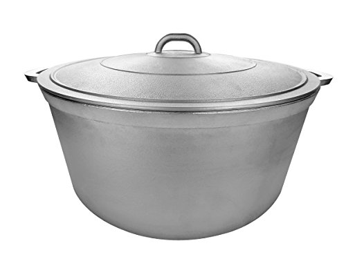 Uniware 9900 Super Quality Aluminum Caldero,Dutch Oven,33.8 QT,Silver (46cm (18-Inch))