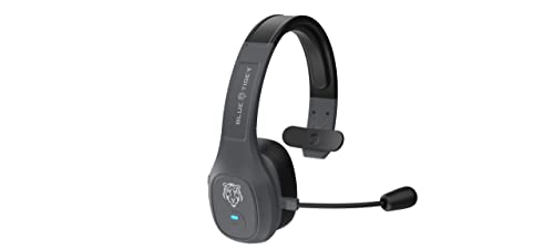 Blue Tiger Storm Wireless Bluetooth Professional Headset - Noise Cancellation Bluetooth 5.0 Head Set  30 Hours Talk Time, Extended 100 ft. Range