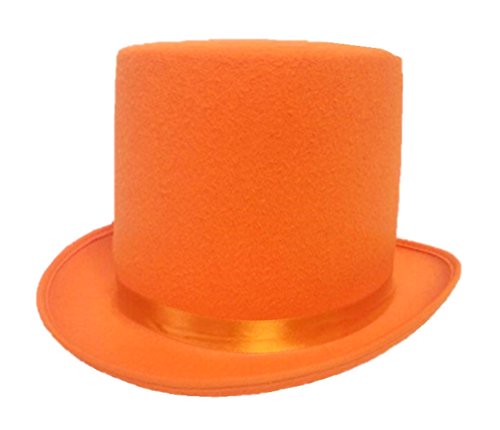 Jacobson Hat Co., Inc. Dumb and Dumber Style Orange Felt Top Hat Adult Tuxedo Costume Accessory Prom,One Size