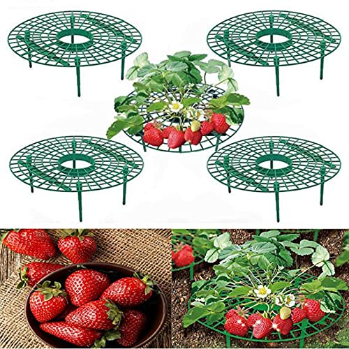 IYWISH Strawberry Supports Stand Balcony Planting Rack with 4 Sturdy Legs Keeping Fruit Elevated to Avoid Ground Rot and Dirt in The Rainy Days Lightweight Gardening Stand Tool 5 pcs