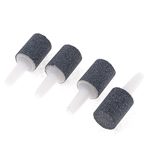 uxcell 4 Pcs Gray 11mm x 16mm Cylinder Mini Bubble Air Stone for Aquarium