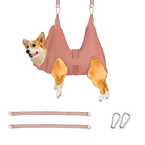 Potens' Pet Dog Grooming Hammock with Security Strap - Grooming Hammock for Small Dogs - Dog Holder for Nail Trimming - Dog Hanging Harness for Nail Trimming - Dog Sling for Nail Clipping