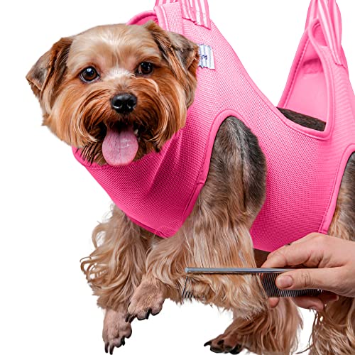 Dog Grooming Hammock - Hanging Harness for Nail Trimming, Clipping - Pet Grooming Hammock Sling - Dog and Cat Holder, Hanger, Restraint Bag - Grooming Hammock for Small Dogs