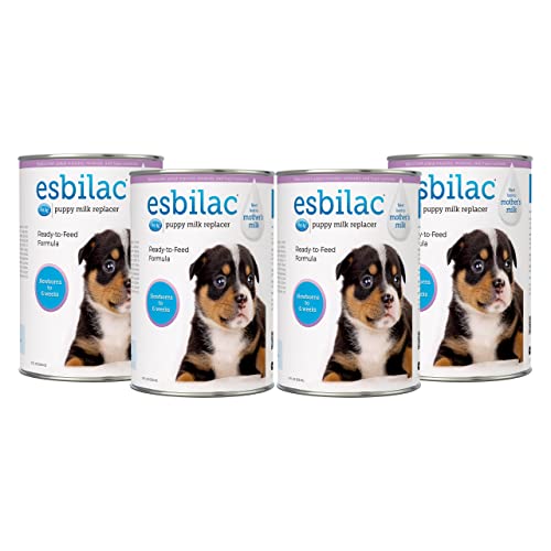 PetAg Esbilac Puppy Milk Replacer Liquid for Newborn to Six Weeks - Highly Palatable - 11 Fl Oz - 4 Pack