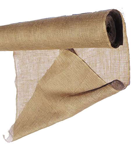 75 feet Long Burlap Fabric roll, 36 inch Wide Light Weight Jute-Burlap for Gardening Liner and Plant Covering Loose Weaved Breathable Strong Cloth