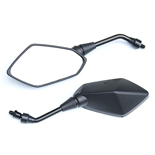WTZMOTO Universal Dirt Bike Mirrors M10 & M8 - Dual Sport ATV Side Mirrors with 7/8 Mount Motorcycle Scooter for Handle Bar End Compatible with Harley Street Glide, Rizoma, Cafe Racer, Adventure