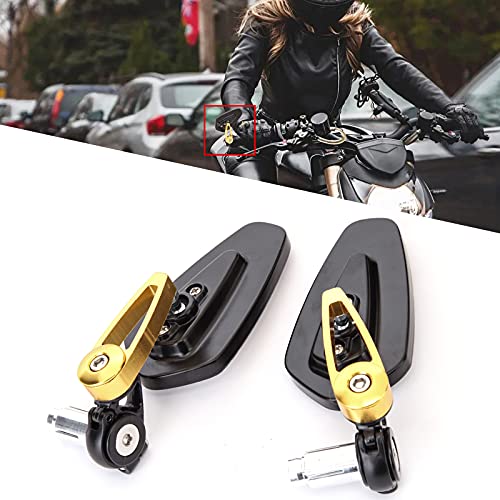 2pcs 7/8" 22mm Motorcycle Mirrors Rear View Handlebar End Mirrors Compatible With Cafe Racer Sportster 883 and More
