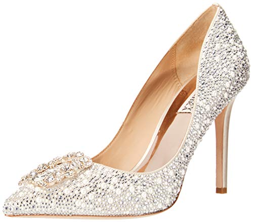 Badgley Mischka womens Cher Ii Pump, Ivory Satin, 7.5 US