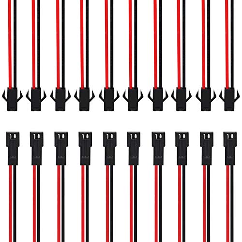 Gikfun JST SM 2-Pins 2P Female & Male Plug Connector Wire Cables for Arduino (Pack of 10 Pairs) AE1045