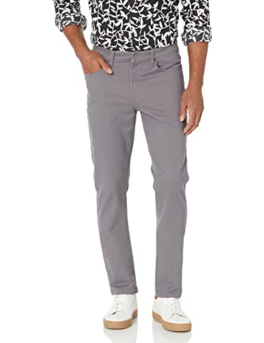Amazon Essentials Men's Slim-Fit 5-Pocket Stretch Twill Pant, Dark Grey, 32W x 30L