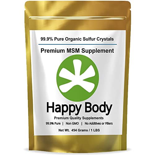 Organic Sulfur Crystals, 99.9% Pure MSM Crystals, Premium MSM Supplement - 1 LBS Pack