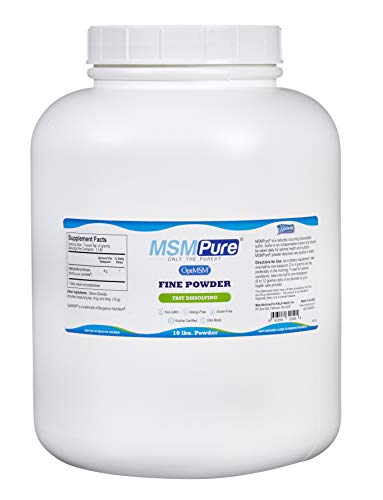 Kala Health MSMPure Fine Powder, 10 lb, Fast Dissolving Organic Sulfur Crystals, 99% Pure Distilled MSM Supplement, Made in USA