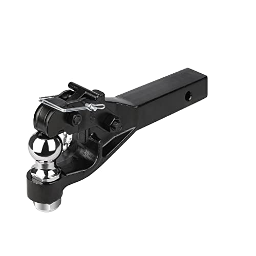 ANGCOSY 10-Ton Pintle Hook Trailer Hitches Receiver Hook Combination 2 Hitch Ball, 7000 lbs, 15-1/2 Length