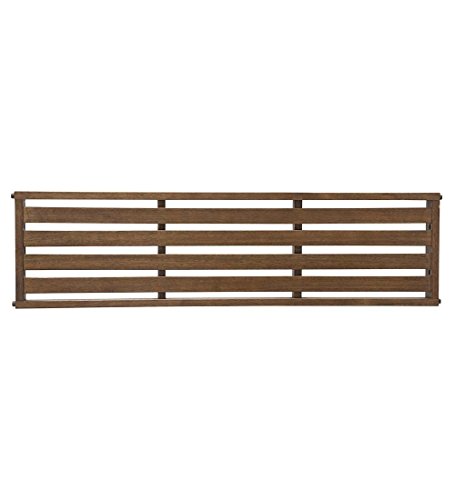 Plow & Hearth Indoor/Outdoor FSC-Certified Eucalyptus Wood Slatted Seat Bench Top Modular Piece for Patio, Porch, Deck and Landscape, 46"W x 12"D x 2"H