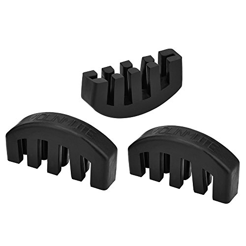 Honbay 3PCS 4/4 Claw Rubber Mute Violin Practice Mute Silencer with 5 Prongs for 4/4 Violin(Black)