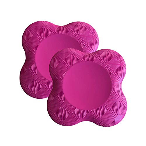 Zealtop Yoga Knee Pad Cushion Extra Thick for Knees Elbows Wrist Hands Head Foam Yoga pilates work out kneeling pad (Rose red 2 Packs)