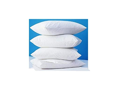 4 Pack Deluxe Zippered Vinyl Pillow Covers - Waterproof Protectors for Longer Lasting Pillows. Standard Size 21"x27". Ideal for Home, Hotel and Hospital use.
