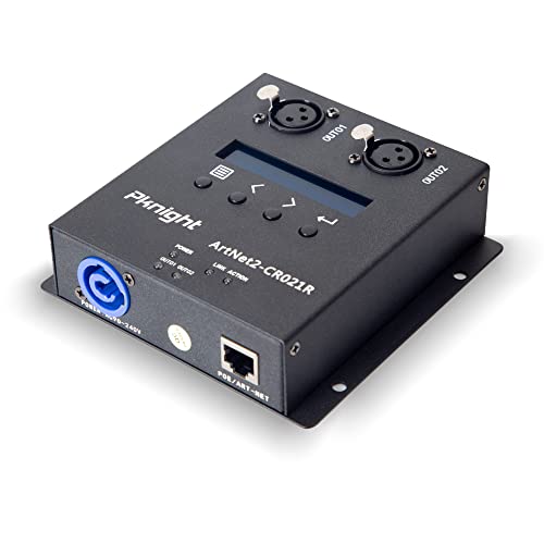 Pknight ArtNet DMX 1024 Ethernet Lighting Controller Interface2 Universe/Truss Mountable/PoE CR021R