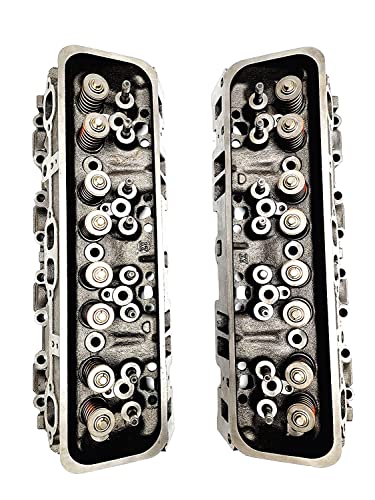 Clearwater Cylinder Head - Complete 5.7L 350 Vortec Cylinder Heads - Stainless Steel Valves & Springs - New Aftermarket Replacement For GMC & Chevy - Pair Fits Cast Numbers 906 & 062 - No Core Return