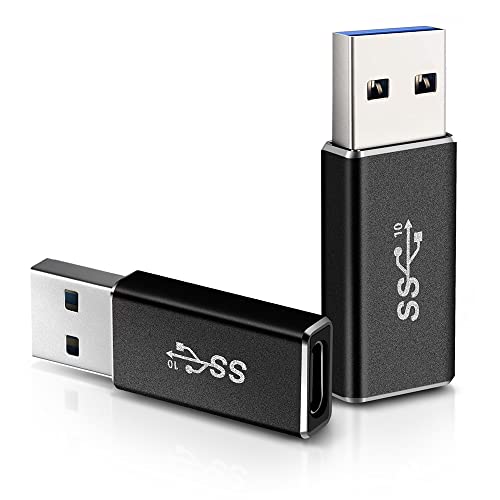 [10Gbps] USB C Female to USB Male Adapter (2-Pack), WARMSTOR USB A to USB C 3.1 Gen 2 Adapter Support Double Sided Data Sync & 60W Fast Charging - Compatible with Oculus Link, PC, Laptop, Power Bank