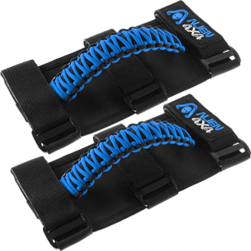 Alien Sunshade Jeep Grab Handles (Blue) - Fits 1955-2023 Jeep Wrangler JL, JK, TJ, YJ & Jeep Gladiator Accessories - Jeep Wrangler Accessories Grab Handles - Jeep Accessories