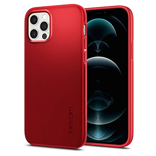 Spigen Thin Fit Designed for iPhone 12 / Designed for iPhone 12 Pro Case (2020) - Red