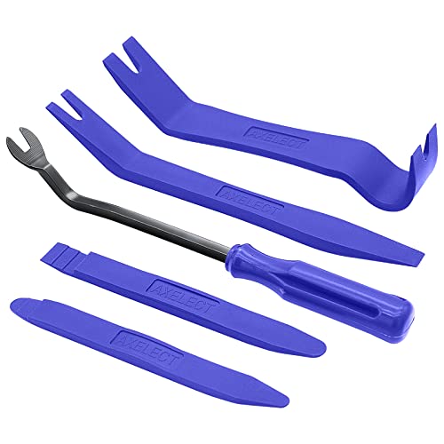 AXELECT 5 Pack Trim Removal Tool Kit, No Scratch Plastic Pry Tool Kit,Auto Trim Tool Kit Car Tools,Car Panel Door Window Tools Kit,Fastener Removal Interior Trim Tools