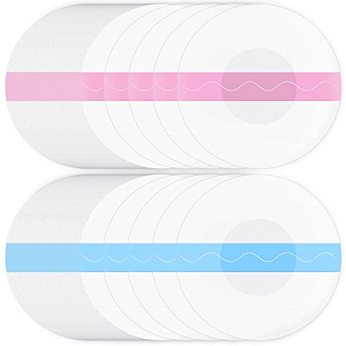 Shower Waterproof Patch Freestyle Transparent Adhesive Patches Waterproof Sensor Covers Precut Clear Protection Stickers Clear CGM Overpatch Tape Without Hole, Blue and Pink (60 Packs)