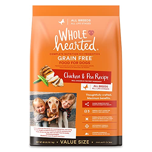 WholeHearted Grain Free All Life Stages Chicken & Pea Recipe Dry Dog Food, 40 lbs.