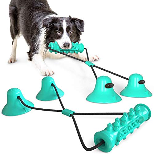 Suction Cup Dog Toy,Upgrade Dog Chew Toys with Stronger Ropes for Teeth Cleaning/Playing,Interactive Dog Toys for Small Medium,Rope Dog Toys for Aggressive Chewers Large Breed
