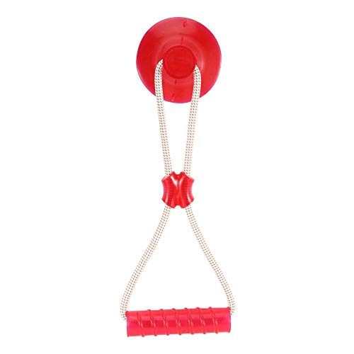 Zerodis Pet Dog Chewing Ball Toy Gnawing Molar TPR Tooth Cleaning Toys Tug of war Toy Teething Stick Dog Training Interactive Toy (red)