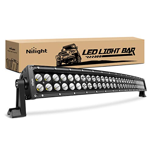 Nilight - 71013C-A 32" 180W Spot Flood Combo High Power LED Driving Lamp LED Light Bar Off Road Fog Driving Work Lights for SUV Boat Jeep Lamp,2 Years Warranty