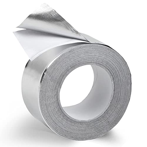 [30 Feet] High Temperature Tape  Aluminum Foil Tape for Metal, Plastic, & Glass  Heat Resistant Tape - 10 Yards, 0.15mm Thick, 1.5in Width  Furnace Tape, Flue Tape, Dryer Tape, & Grill Tape