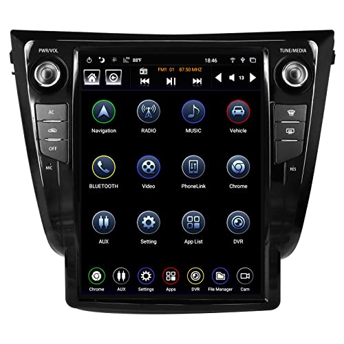 Linkswell Gen 4 T-Style Car Radio Replacement for Rogue 2013-2019 (Automatic AC - HI), 12.1 inch Android Head Unit Multimedia Player, GPS Navigation/PhoneLink/HDMI Out/AUX/Wi-Fi, TS-NSRG12-1RR-4B