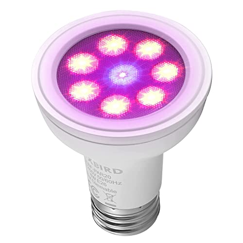 Luxbird LED Grow Light Bulb PAR20 8W Waterproof 630nm Refugium Light Bulb, E26 Socket, Not Dimmable, Suitable for Macroalgae and Hydroponics Indoor Garden Greenhouse and Organic Soil