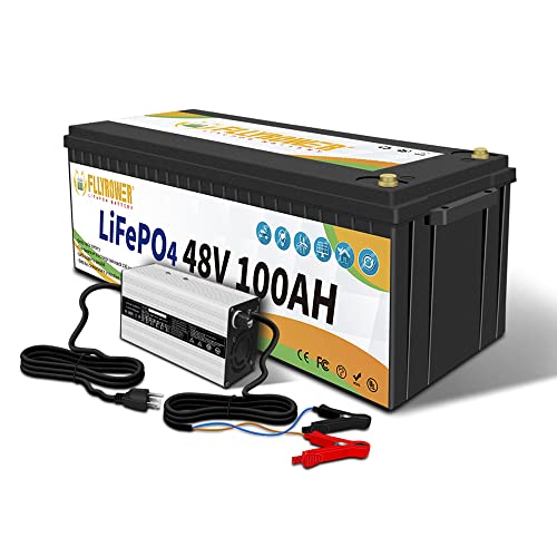 48v 100ah Lifepo4 battery with Grade A cells and perfect BMS deep cycle times up to 10000 for Golf Cart trolling motor RV camping solar system home appliances support series and parallel connection