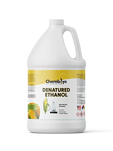 Chemboys 200 Proof Ethanol  Denatured Ethanol Ethyl Alcohol Laboratory Grade Solvent Denatured with Heptane for Plant Extraction - Made in USA - 55 Gallon Drum