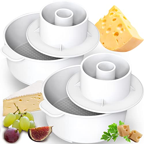 Cheese Mold  Cheese Making Kit 2 pcs  Cheesemaking Supplies  Cheese Set for Press  Paneer Maker  Great for Semi-Soft and Semi-Hard Sheeses  Valentine's Day Gift