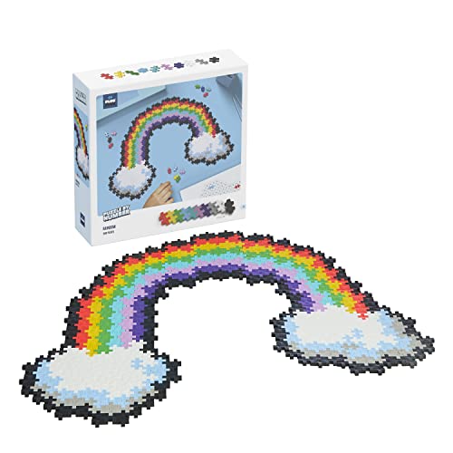 PLUS PLUS - Puzzle by Number - 500 Piece Rainbow - Construction Building Stem / Steam Toy, Kids Mini Puzzle Blocks