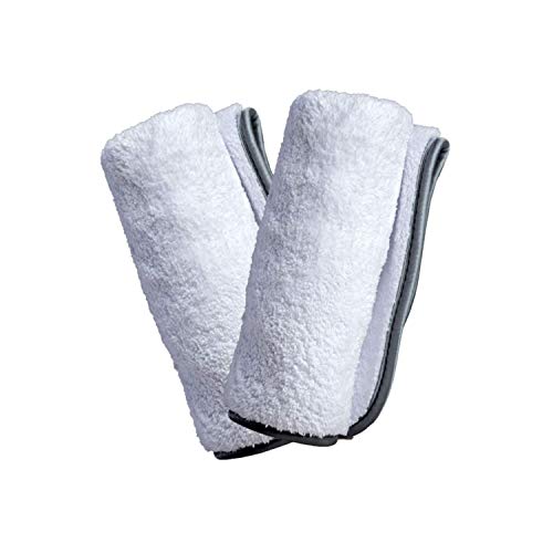 Adam's Double Soft Microfiber Towel - Premium Quality Microfiber Polishing Towel with Scratch-Free Satin Edge - Buff Away Polishes & Car Wax with Ease (2 Pack)