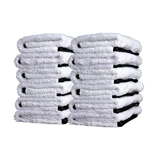 Adam's Single Soft Microfiber Towel - Soft Enough for Even The Most Delicate Finishes - Buff Away Polishes & Car Wax with Ease (12 Pack)