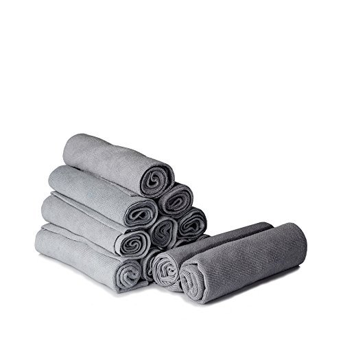 Adam's Edgeless Microfiber Utility Towel - Edgeless Microfiber Design with Tight Weave Fibers - Great All Purpose Detailing Towel (12 Pack)