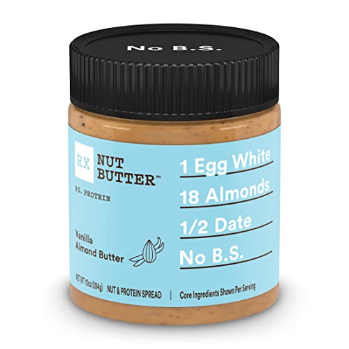 RX Nut Butter Almond Butter, 9g Protein, Gluten Free Snacks, Vanilla Almond (2 Jars)
