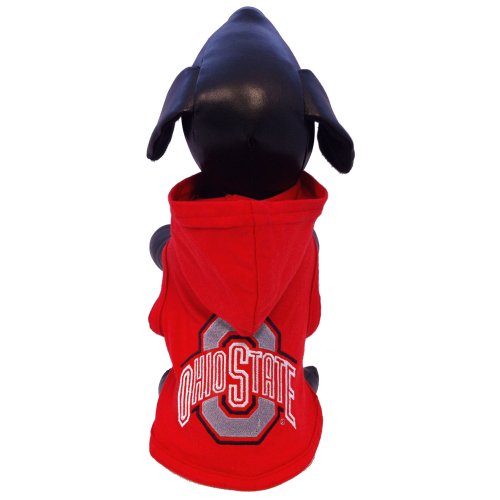 NCAA Ohio State Buckeyes Cotton Lycra Hooded Dog Shirt, Small