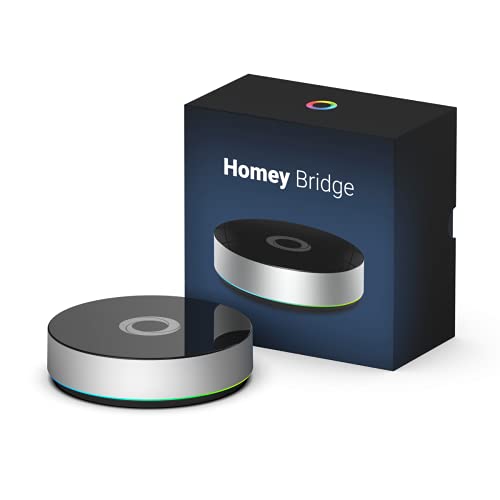 Homey Bridge | Smart Home Hub for Home Automation  Features Z-Wave Plus, Zigbee, Wi-Fi, BLE & Infrared. Compatible with Siri, Alexa & Google Home.