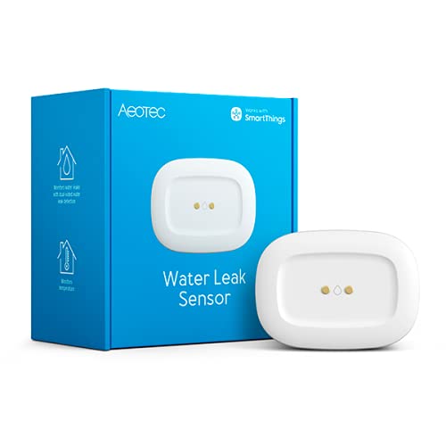 Aeotec SmartThings SmartThings Water Leak Sensor, ZigBee, Battery Powered, Smart Home Hub Compatible